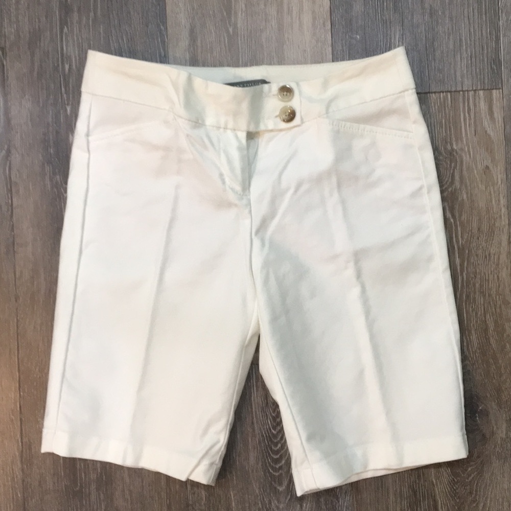 Ann Taylor Factory 0P White Bermuda Shorts